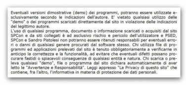 AvvertenzeeResponsabilità-testo